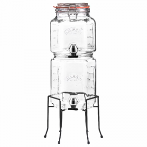Kilner Set mit 2 stapelbaren Getränkeautomaten mit Halter 2L&3L 