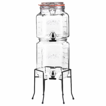 Kilner Set mit 2 stapelbaren Getränkeautomaten mit Halter 2L&3L 