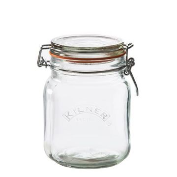 Pot de conservation verre carré 1 L Kilner 